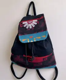 NWOT Lady Palouse Creations Indian feathers Pendleton wool fabric backpack purse