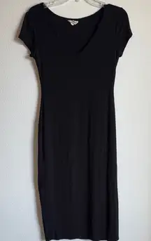 See You Monday Black Tshirt Dress‎ Large
