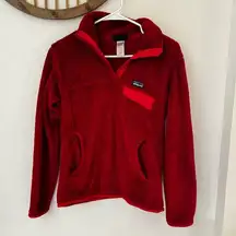 Patagonia  Red Polartec Re-Tool Snap-T Fleece Pullover Jacket Polartec Size Small