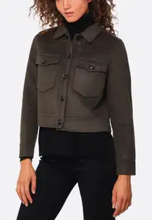 Rails Women’s Easton Wool Blend Olive Cropped Shacket Sz XL Casual Preppy Party