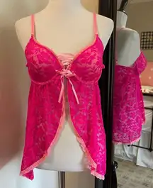 Native Intimates 38C Pink Lace Chemise 