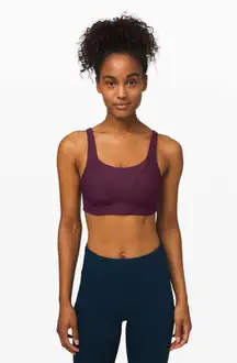 LULULEMON Run Times High Support Active Sports Bra Arctic Plum Purple Sz 32E