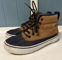 VANS SK8-HI Scotchgard 3M Brown & blue SNOW WINTER Skate suede Shoes M 6 - W 7.5