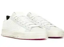 P448  Luxury Italian White Leather + Cowhide Sneaker ZEBBYP40135, size 40