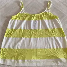 Splendid Yellow/Green and White Striped Tank Top