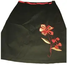 SPEECHLESS BLACK WITH RED FLORAL MODERN VINTAGE SIZE 9