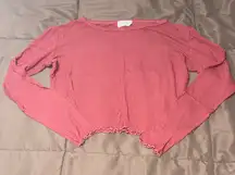 Free Kisses Ribbed Rose Top