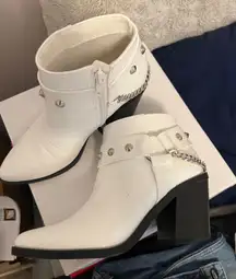 White Western Booties