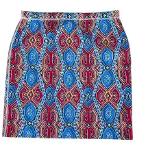 J. McLaughlin Blue‎ Casavito Halle Reversible Pencil Scuba Stretch Skirt Knee