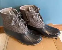 NEW‎ Sperry Saltwater Animal Print Duck Boot Women's Size 7 NIB