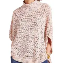 Anthropologie Akemi + Kin Hattie Poncho Sweater Chunky Knit OSFM GUC