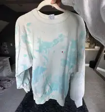 Champion Bleach Dyed Custom  Crewneck