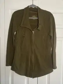 Prana Womens Small Green Full Zip Jacket Gorpcore Organic Cotton