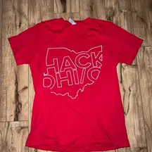 red ohio state tee