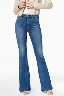 Hudson Holly Flare High Rise Medium Wash Stretchy Denim Jeans