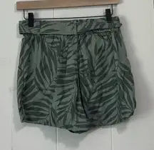 C&C California Shorts Belt Palm Leaf Resort Coastal Vacation Small