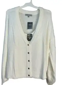 Absolutely Famous Cream Button-Up Cardigan