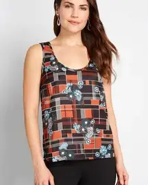 Modcloth At First Sight Sleeveless Blouse size xs