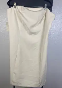 A New Day Strapless Cream Dress