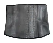 Ann Chery Colombia Latex Hook and Eye Shapewear Corset in Black, Size 38