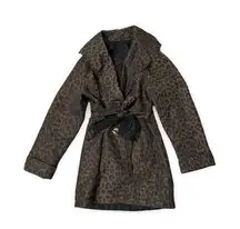 Nordstrom  Reversible Cheetah Print Black Coat