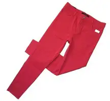 NWT J Brand Alana High Rise Crop in Carmine Red Photo Ready Stretch Jeans 32