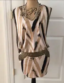 abstract zebra print dress