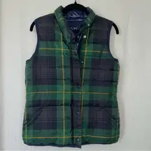 J.McLaughlin‎ | Dark Green & Navy Plaid Reversible Down Vest