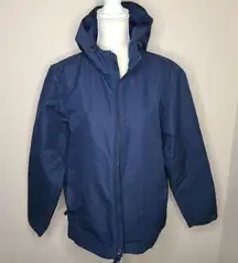 Everlane  The City Anorak ReNew Blue Jacket Coat‎ Size Medium Hooded