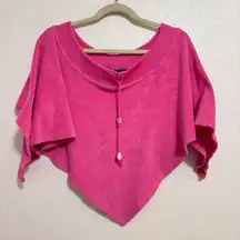 Pink Terry Cloth Shawl Coverup