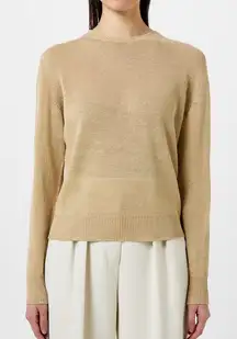 MaxMara weekend beige linen knit crew neck sweater
