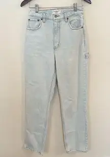 Abercrombie 90’s Straight Ultra High Rise Carpenter Jean Size 27/4R Light Blue