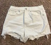 White Jean Shorts