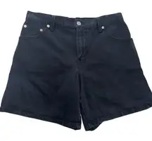 Levis Shorts Womens 8 Black 560 Relaxed Fit Denim‎ High Rise Jean Spandex Y2K