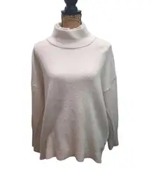 Free People Women's‎ Ivory Funnel Neck Long Sleeve Knit Sweater Pullover