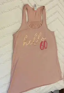 60th birthday pink tank top  women size Small