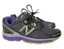 New Balance 860v4 Womens Trail Running Shoes Size 9 Black Purple Yellow WT8605S4