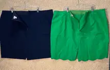 Imperfect J.Crew factory 5 skirts bundle plus size 22 skirts blue green peach