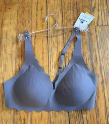B.temptd By Wacoal Bra Womens Medium Gray Wire Free Seamless Scallop 952287 (B)