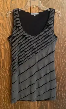 Y2K Wow Couture black and grey ruffle dress L