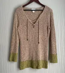 Soft Surroundings Open Weave Tunic Sweater