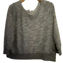 VS PINK Gray Long Sleeve Off the Shoulder Sweatshirt size L