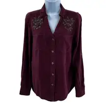Rock & Republic Beaded Long Sleeve Button Up Shirt