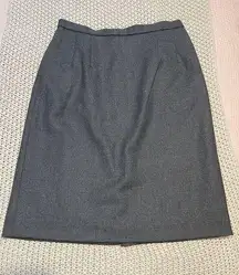 Pendleton Vintage Petite Virgin Wool Pencil Skirt Size 10 Gray