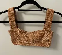 Weworewhat Snake skin Sports Bra