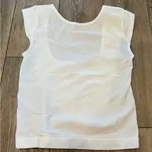 White Sleeveless Low Back Top