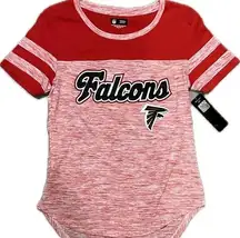 NFL  team apparel womens red Atlanta Falcons Round  t-shirt Medium