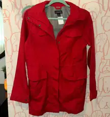 Lands end Red waterproof jacket