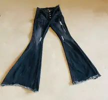 Women's Flared Black Jeans