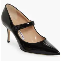 Manolo Blahnik Camparinew Pointed Toe Mary Jane Pump